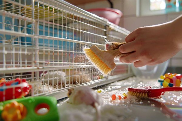Come pulire efficacemente la gabbia di un roditore?